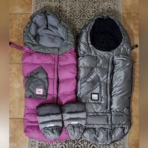 Set of two 7 A.M. Enfant Blanket 212 Evolution Footmuff and  Stroller Warmmuffs